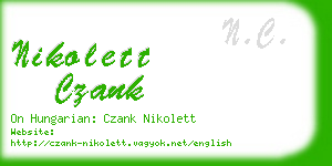 nikolett czank business card